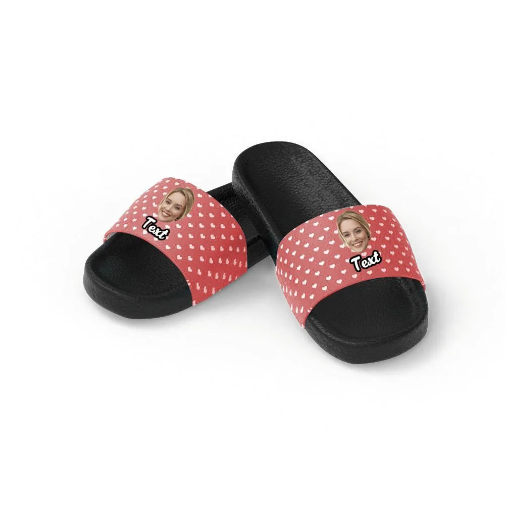 Custom Face Photo Women's Slide Sandals With Name