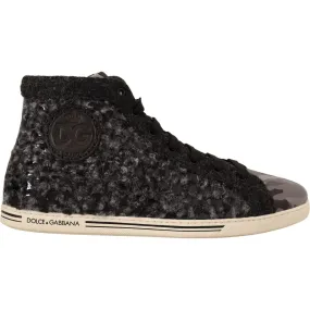 Dolce & Gabbana Elegant Gray High Top Sneakers