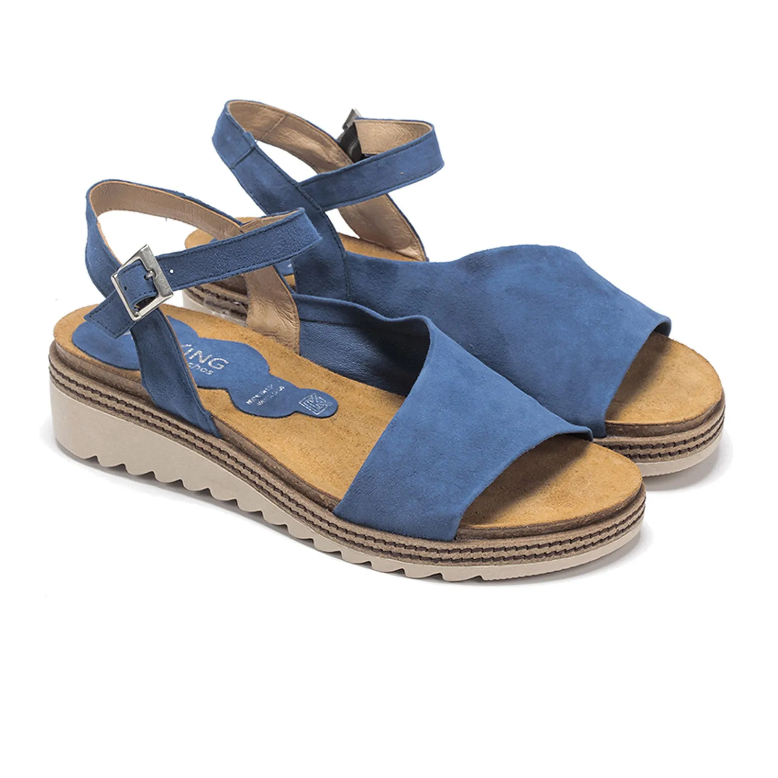 Dorking Espe D8540 Backstrap Sandal (Women) - Navy Suede