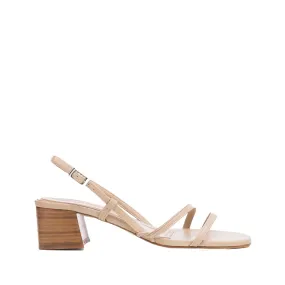 Elsa Leather Sand Heeled Sandals