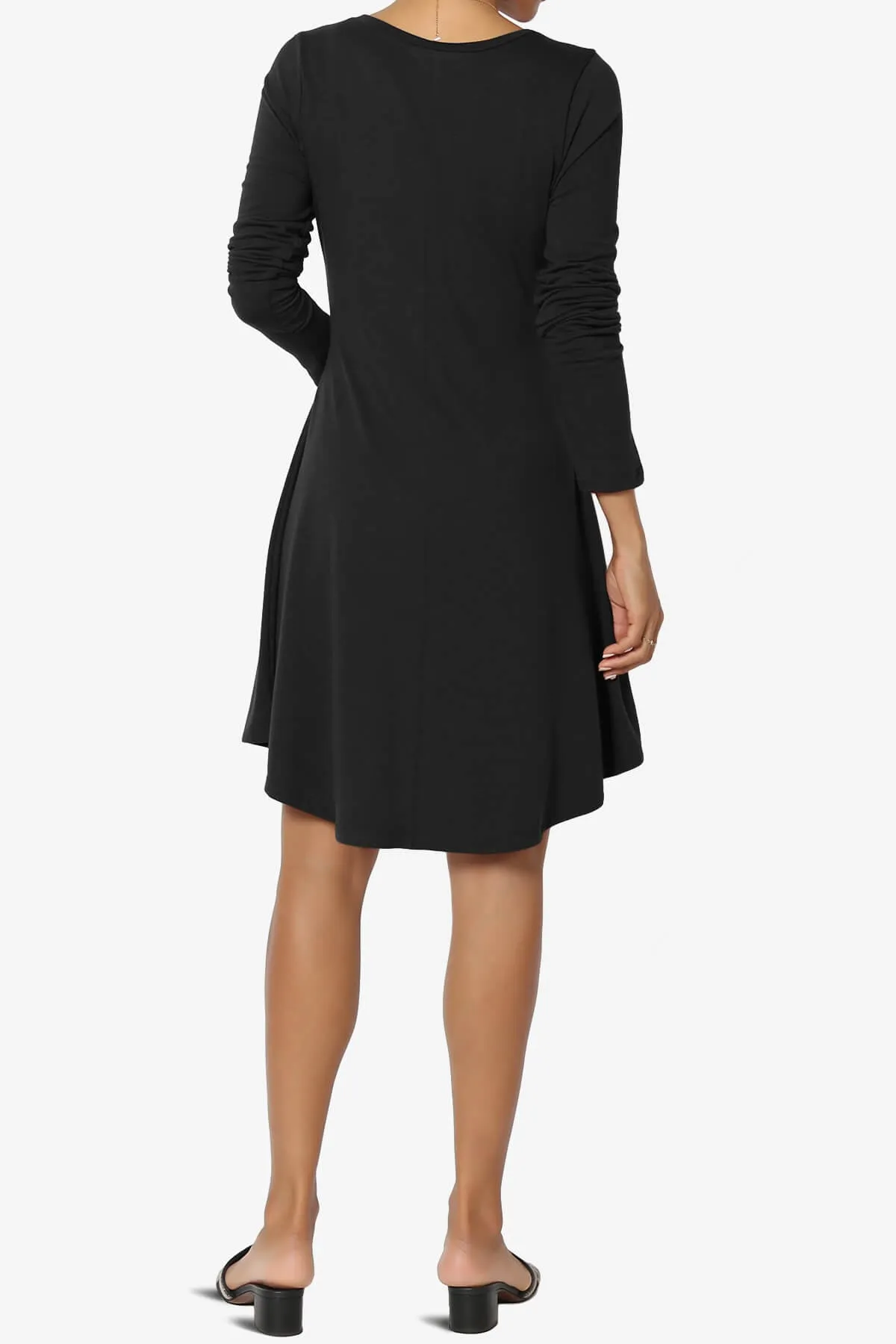 Elysia Long Sleeve Fit & Flare Jersey Dress