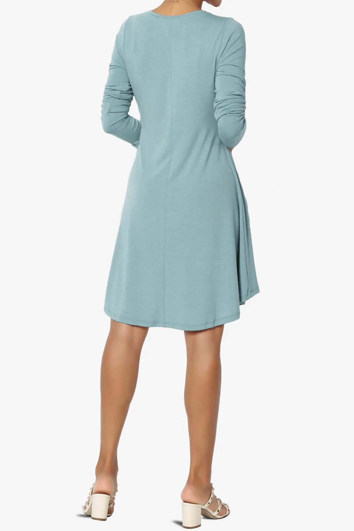 Elysia Long Sleeve Fit & Flare Jersey Dress