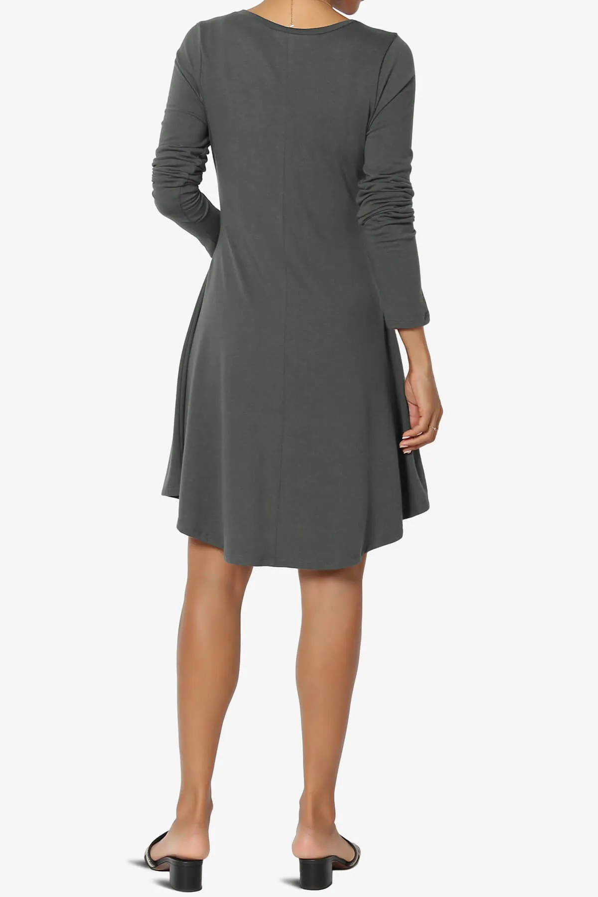 Elysia Long Sleeve Fit & Flare Jersey Dress