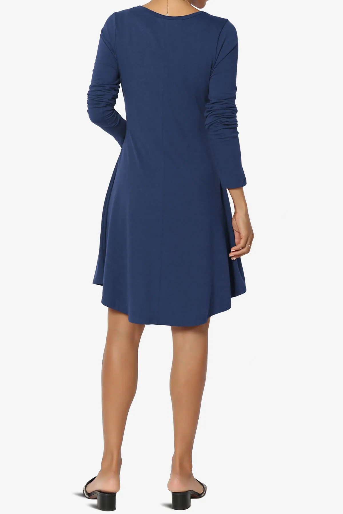 Elysia Long Sleeve Fit & Flare Jersey Dress