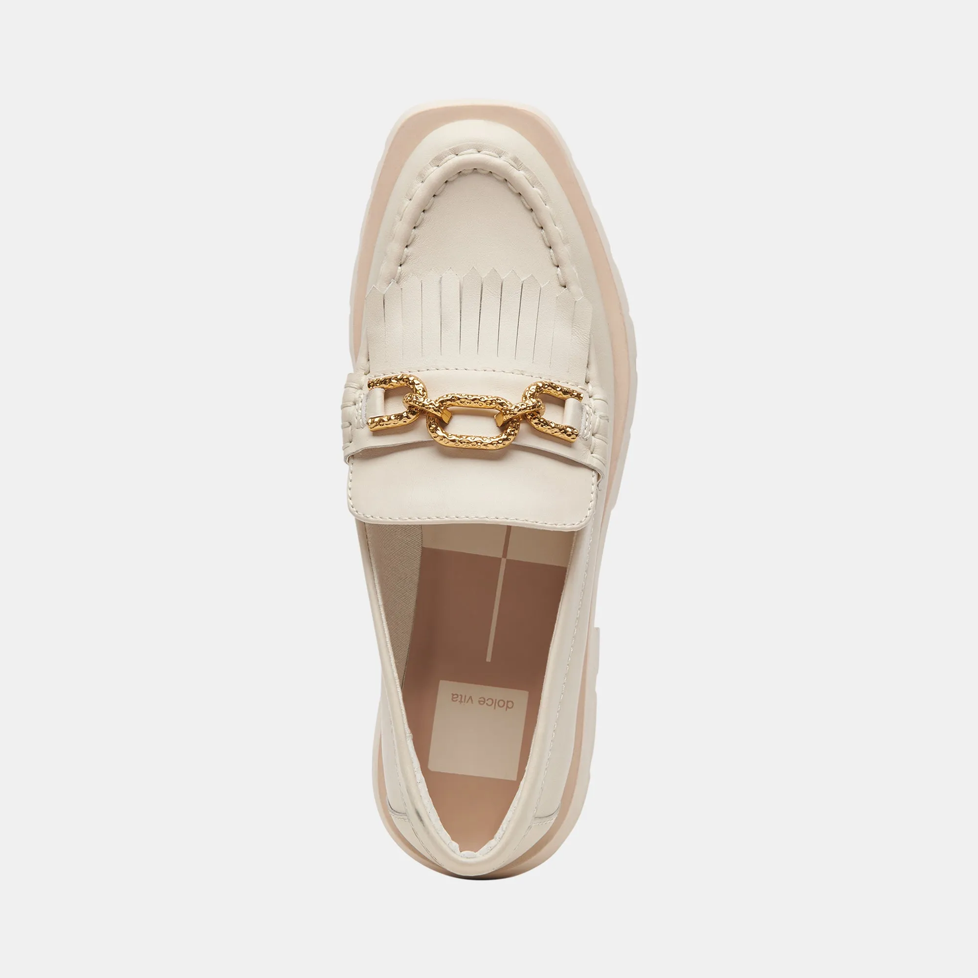 ERNA FLATS IVORY LEATHER