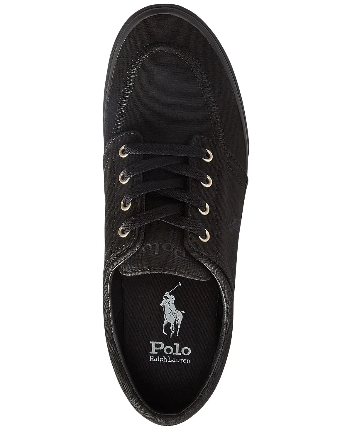 Faxon Polo Ralph Lauren Men's Canvas Sneakers, Black