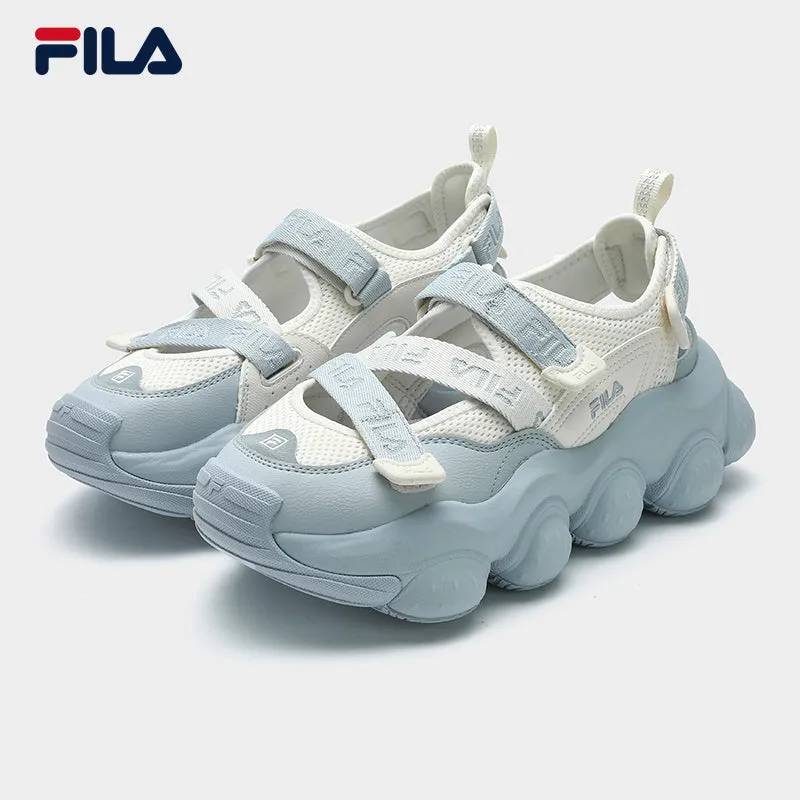 FILA CORE FRAGOLA FASHION MODERNO Women's Sandal Shoes (White-Grey / Cream-Brown)