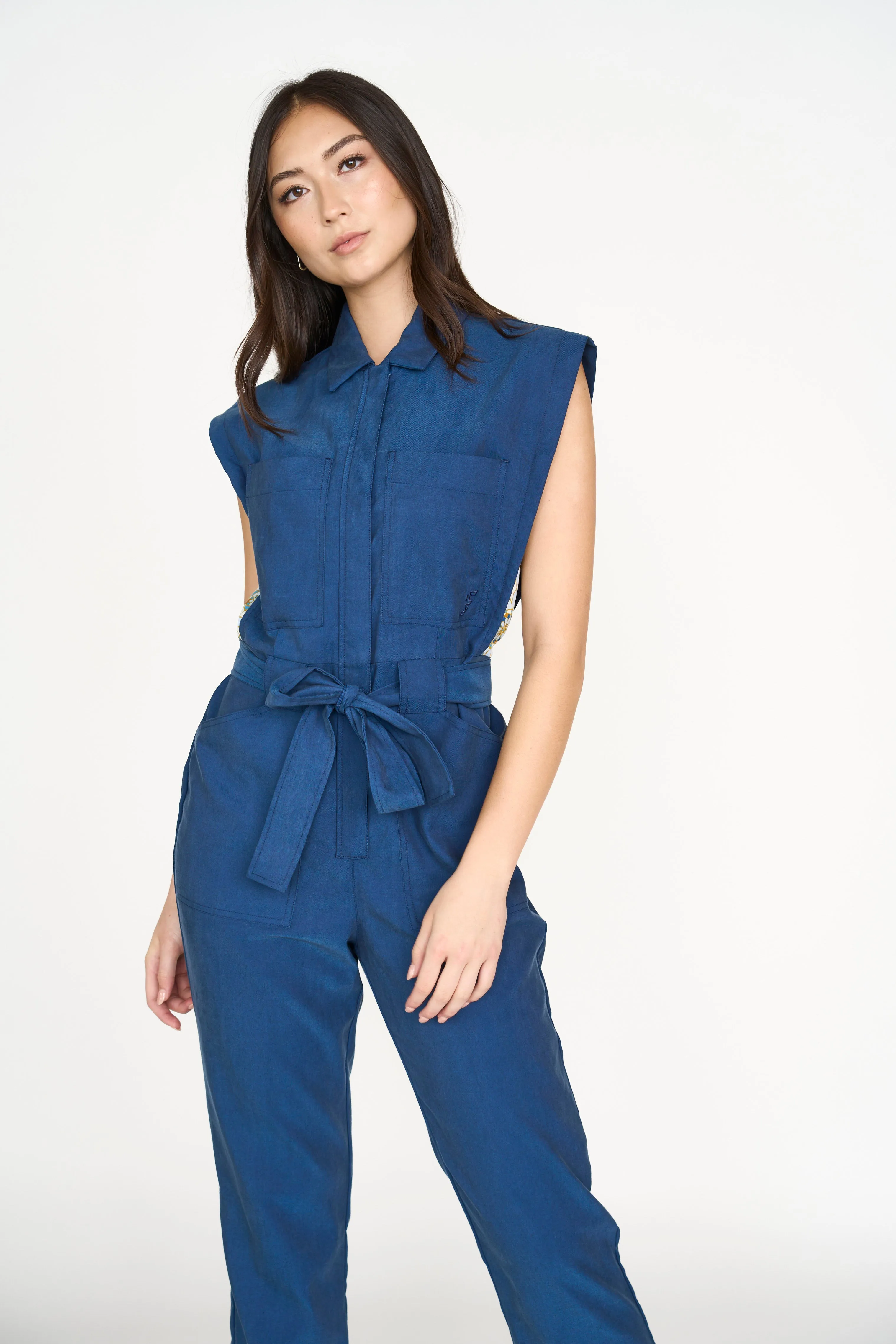 Foreign Fare Flight Jumpsuit - Blue (XS - 2XL)