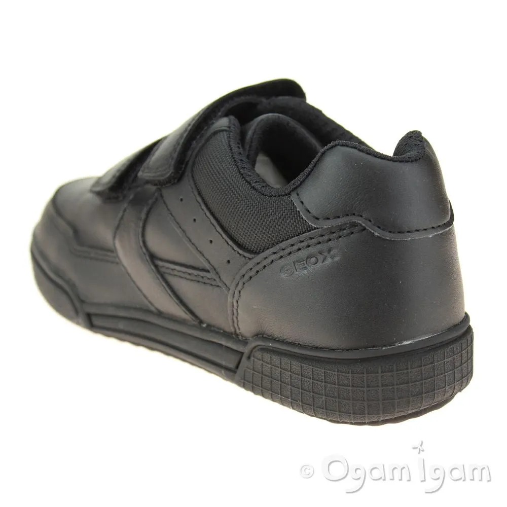 Geox Poseido Boys Black School Shoe