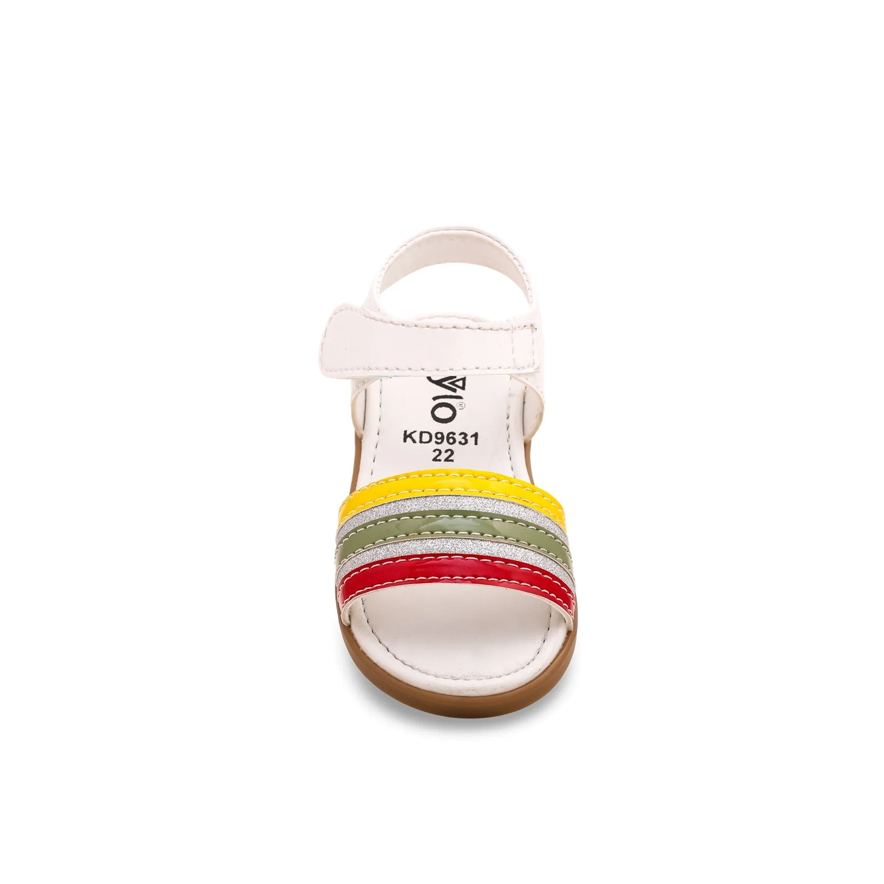 Girls White Casual Sandal KD9631