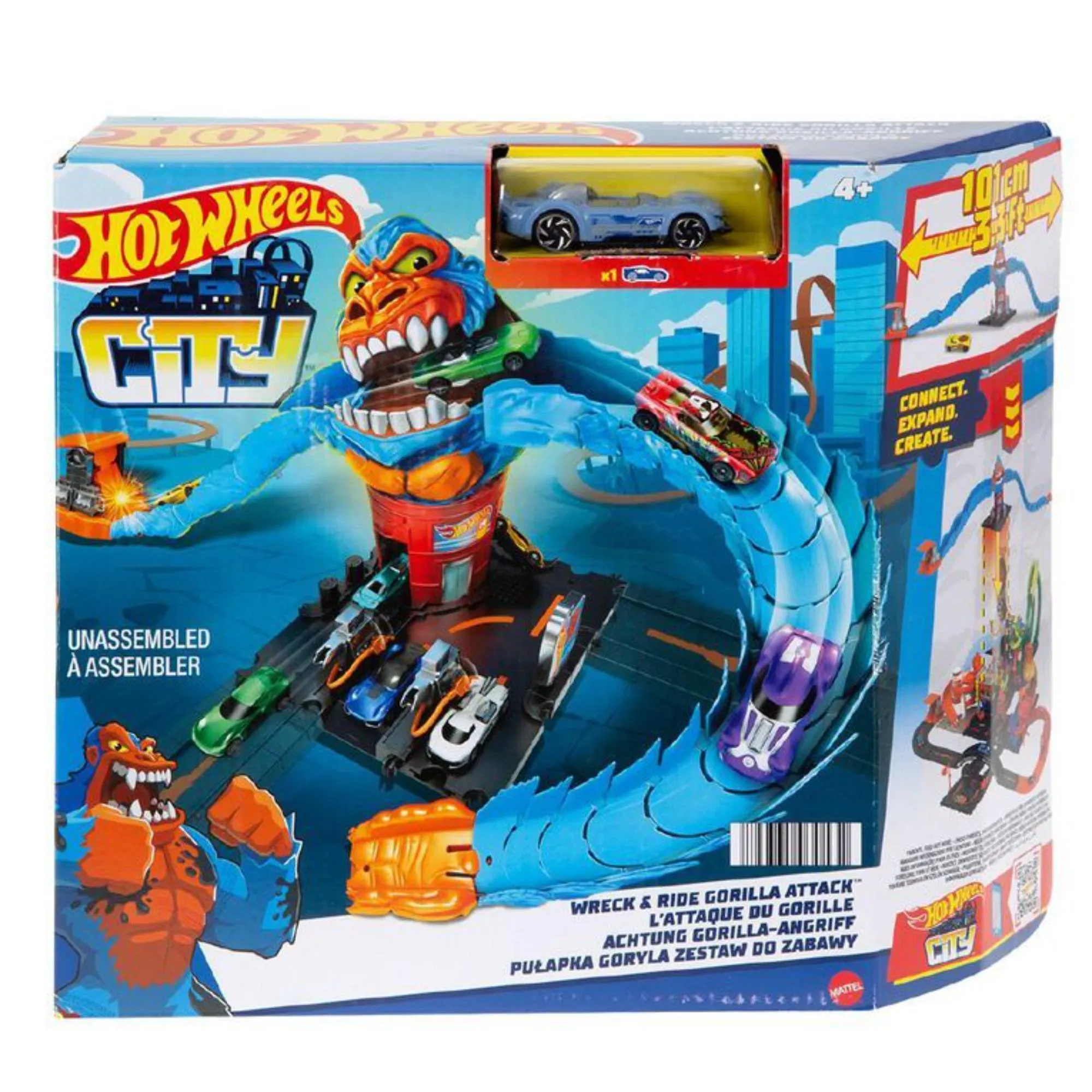 Hot Wheels City Wreck & Ride Gorilla Attack Playset