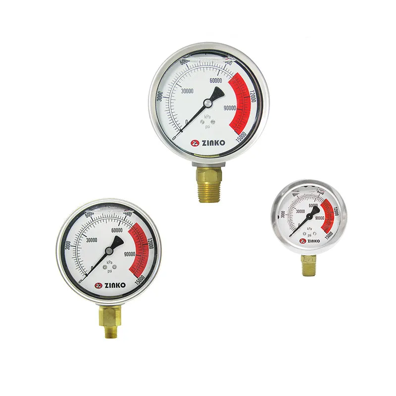 Hydraulic Pressure Gauge 2.5" Dia. 1/4" NPT: ZPG-25A