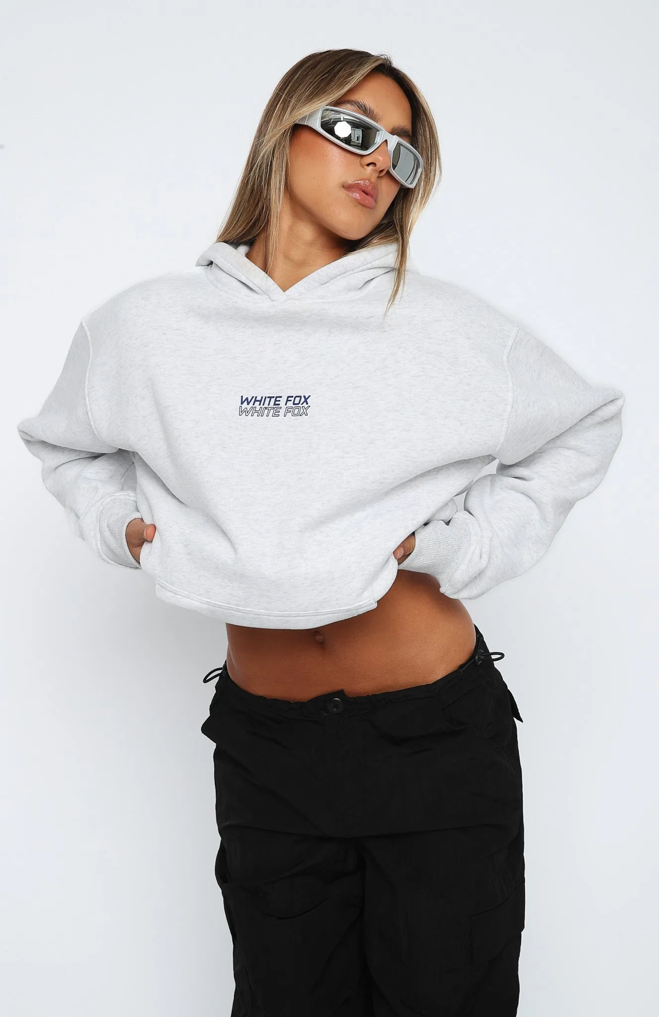 In Transit Oversized Hoodie Grey Marle