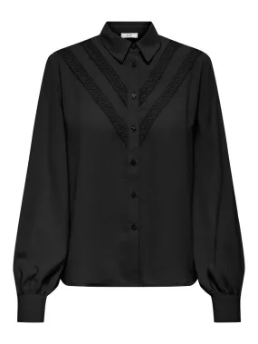 Jdyrachel L/s Lace Shirt Wvn - Zwart