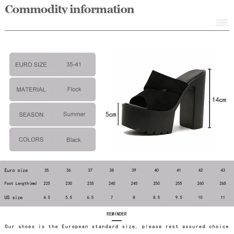 Joskaa 2024 New Mules Chunky Sandals