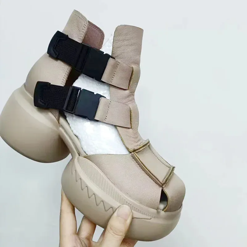 Joskaa 2024 New Summer Breathable Chunky Sandals