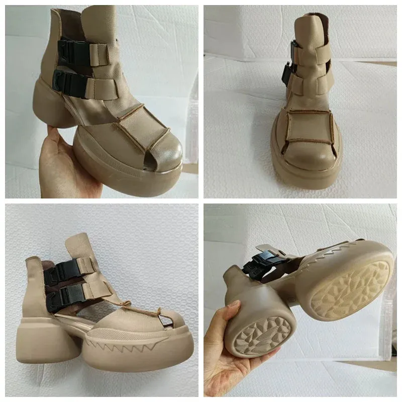 Joskaa 2024 New Summer Breathable Chunky Sandals