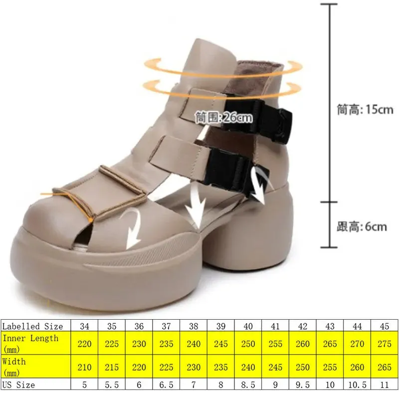 Joskaa 2024 New Summer Breathable Chunky Sandals