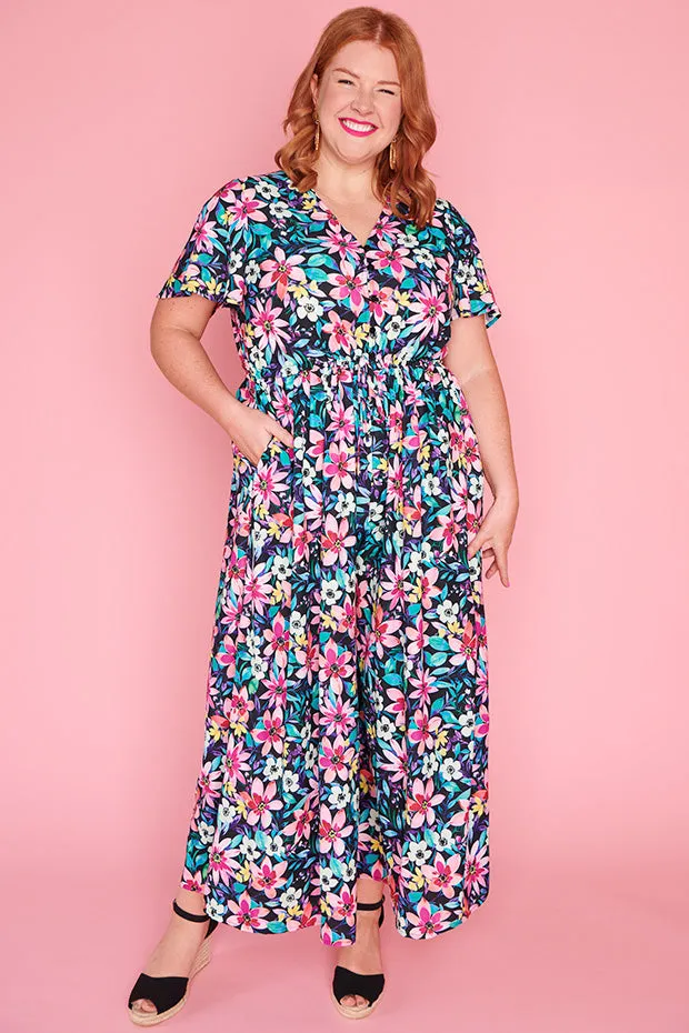 Justine Neon Bloom Jumpsuit