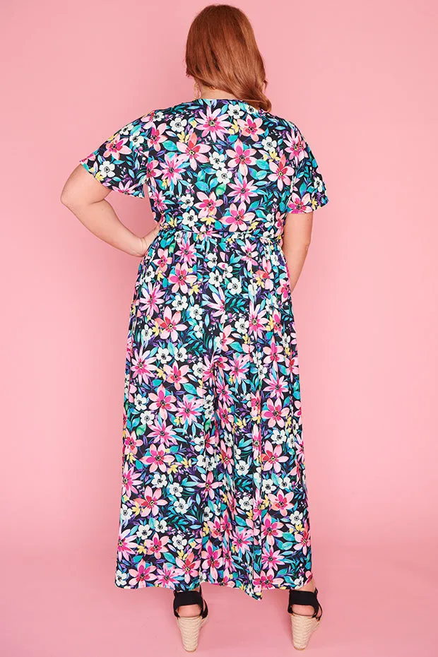 Justine Neon Bloom Jumpsuit