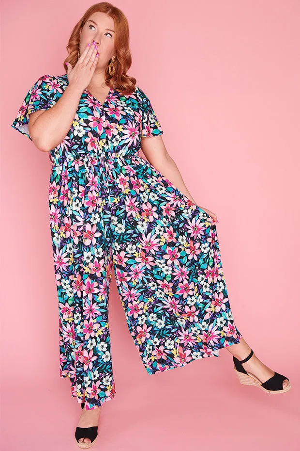 Justine Neon Bloom Jumpsuit