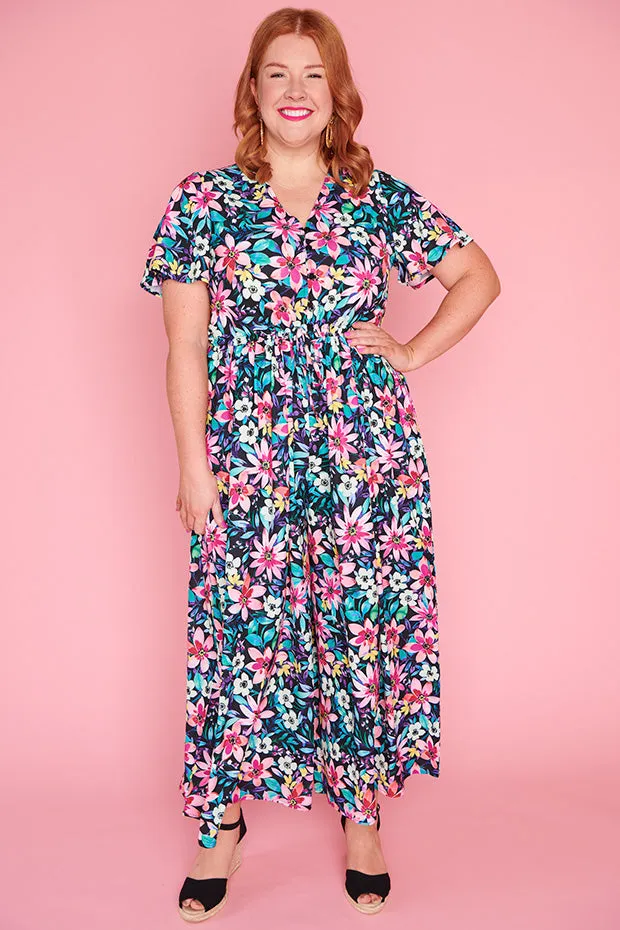 Justine Neon Bloom Jumpsuit