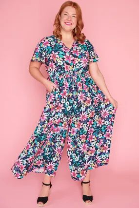 Justine Neon Bloom Jumpsuit