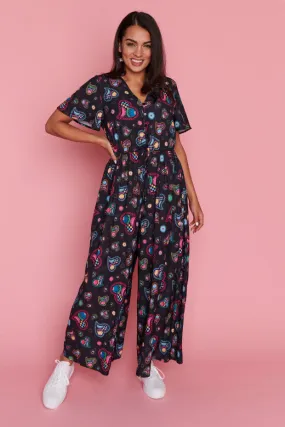 Justine Paisley Hearts Jumpsuit