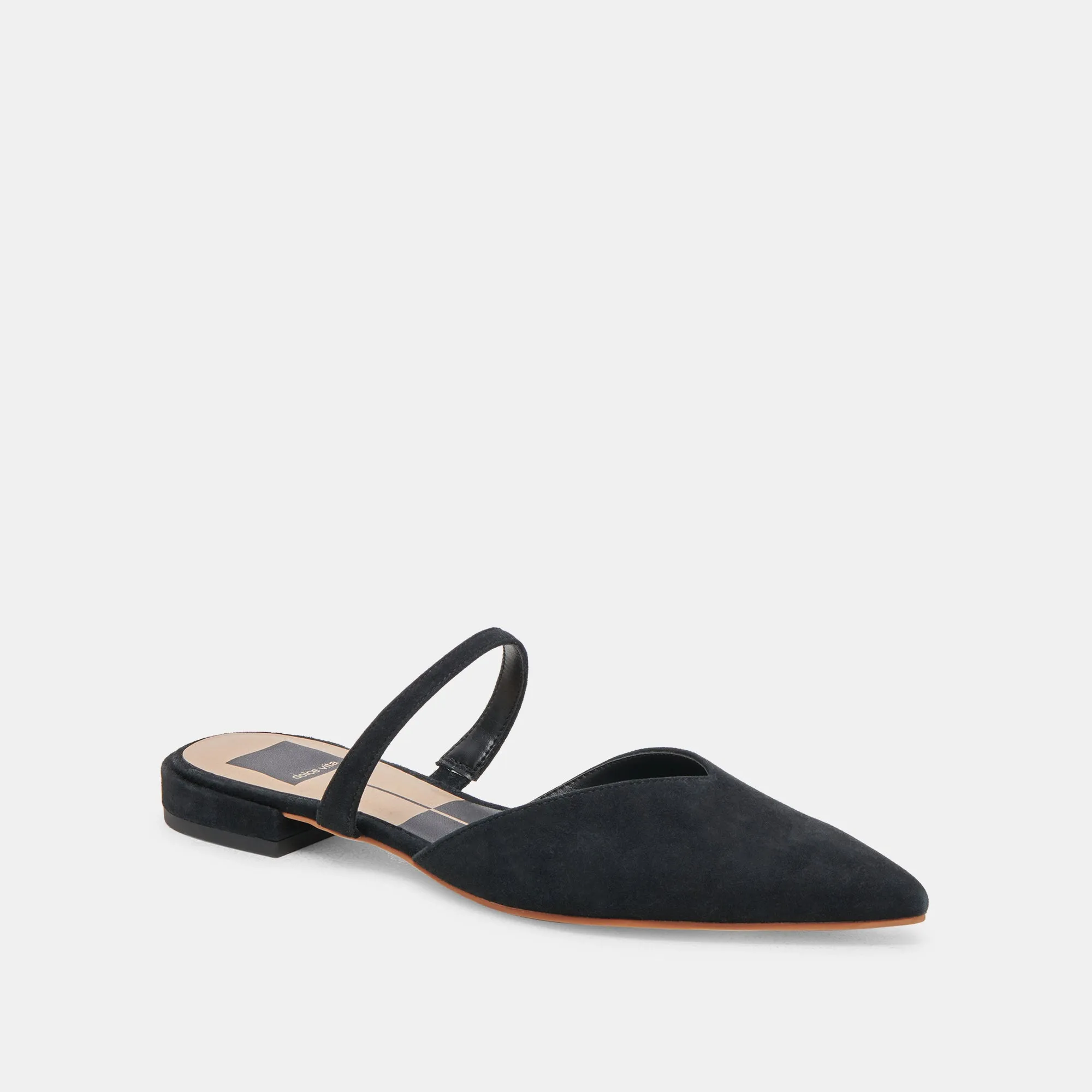 KANIKA WIDE FLATS ONYX SUEDE