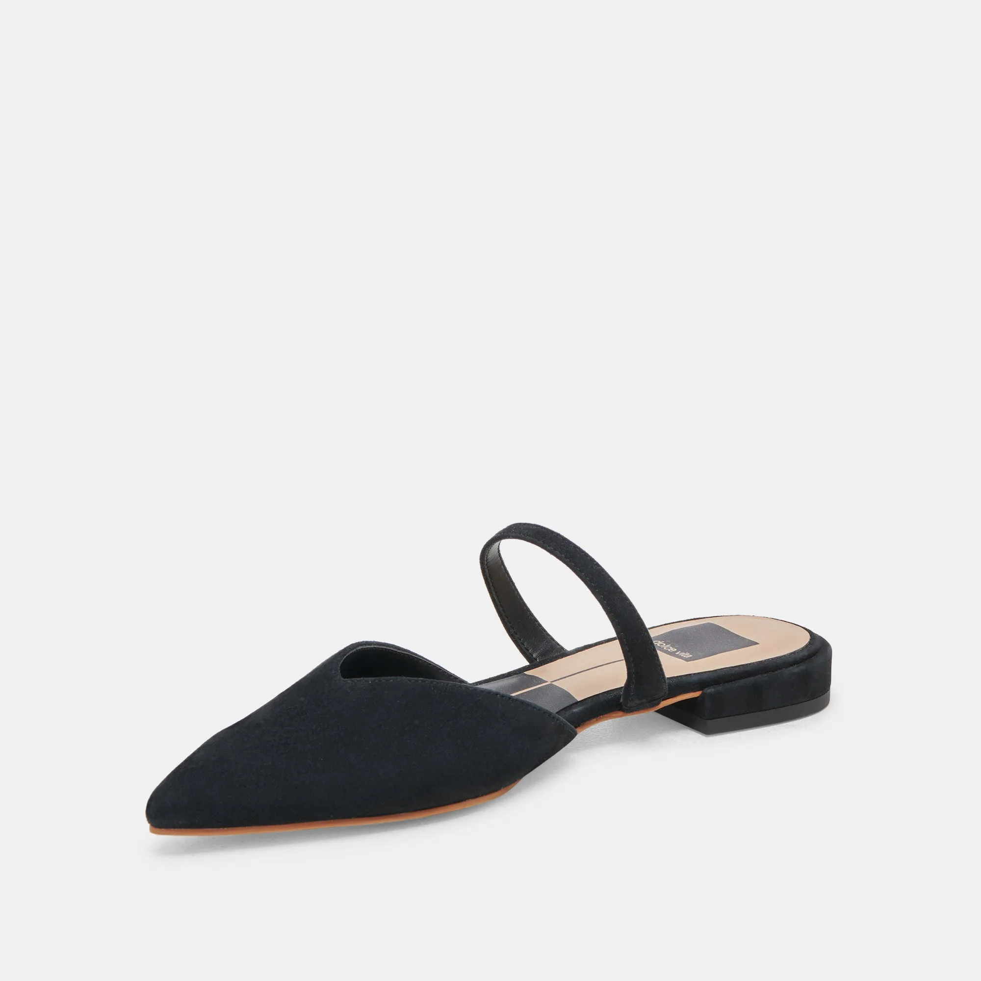 KANIKA WIDE FLATS ONYX SUEDE