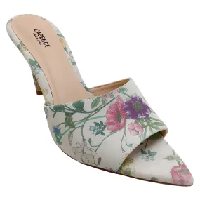 L'Agence Multi Floral Lolita Pointed Toe Slide Sandals