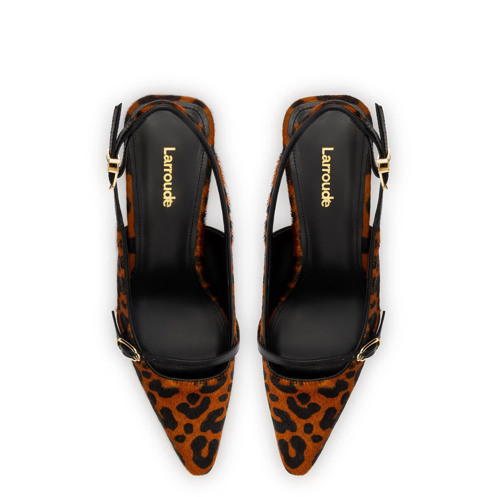 Larroude Ines Pump In Leopard Print Calf Hair