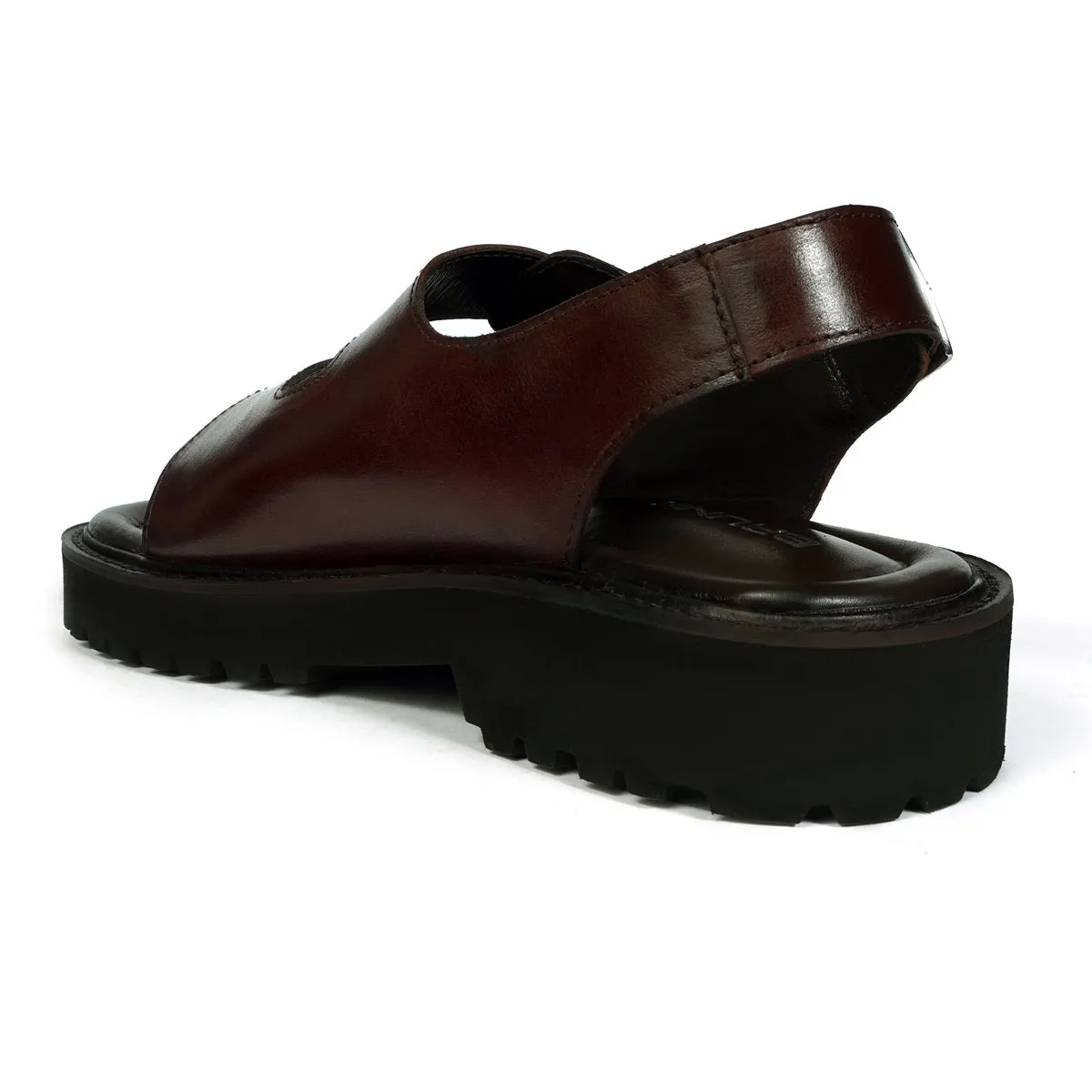 Light Weight Chunky Sole Men's Sandal in Genuine Leather