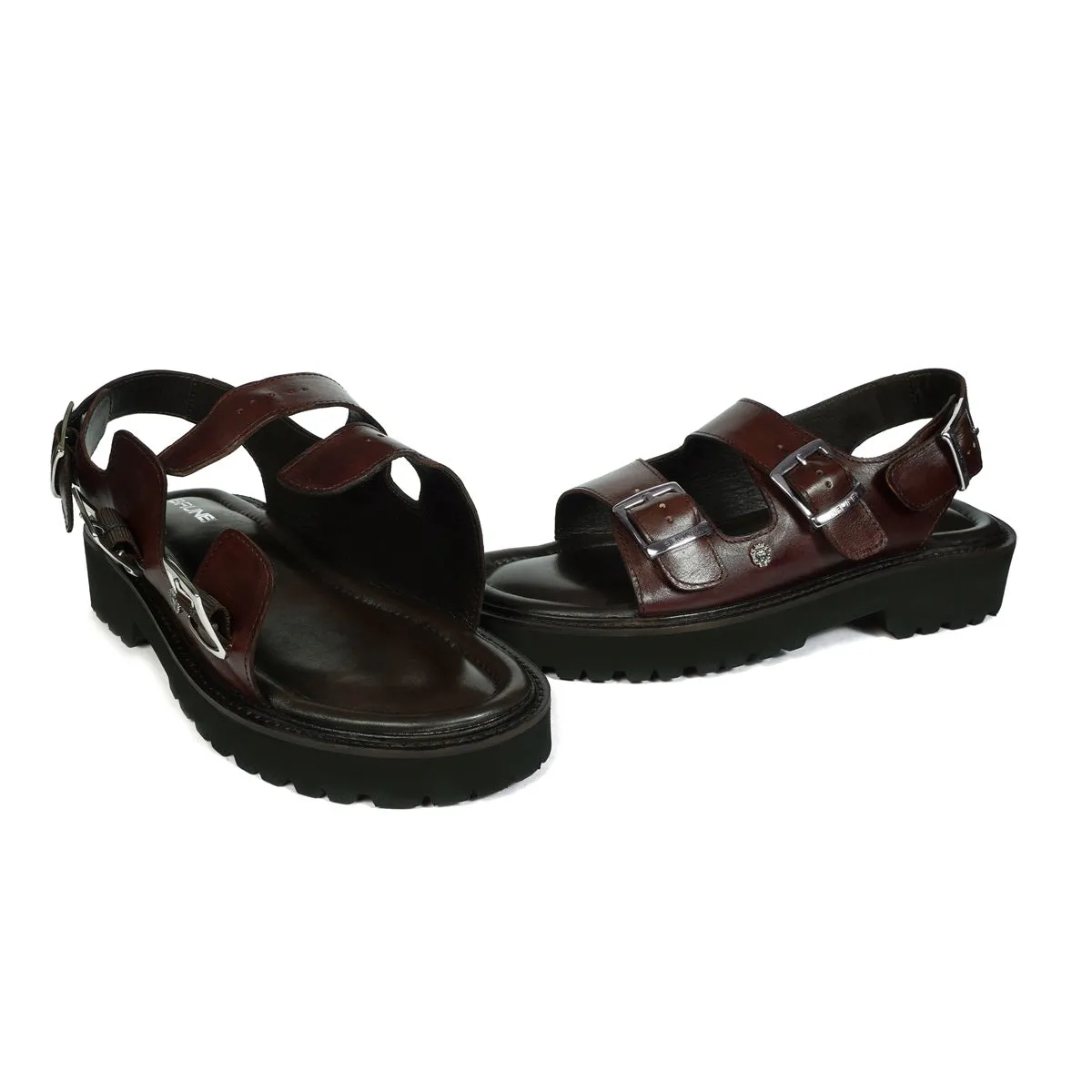 Light Weight Chunky Sole Men's Sandal in Genuine Leather