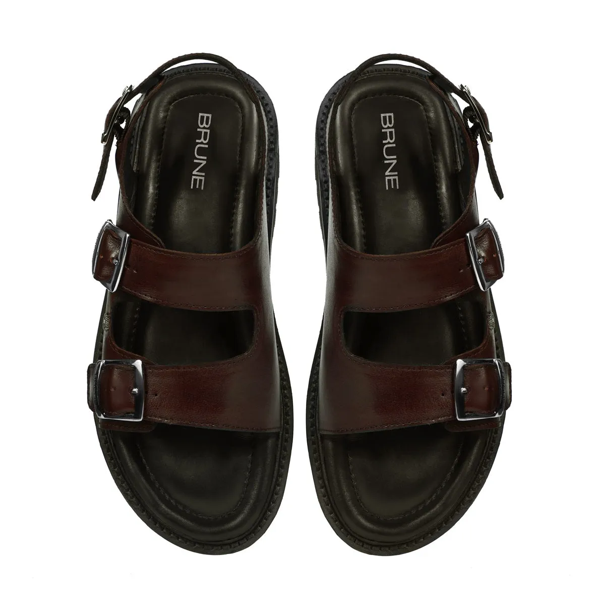 Light Weight Chunky Sole Men's Sandal in Genuine Leather