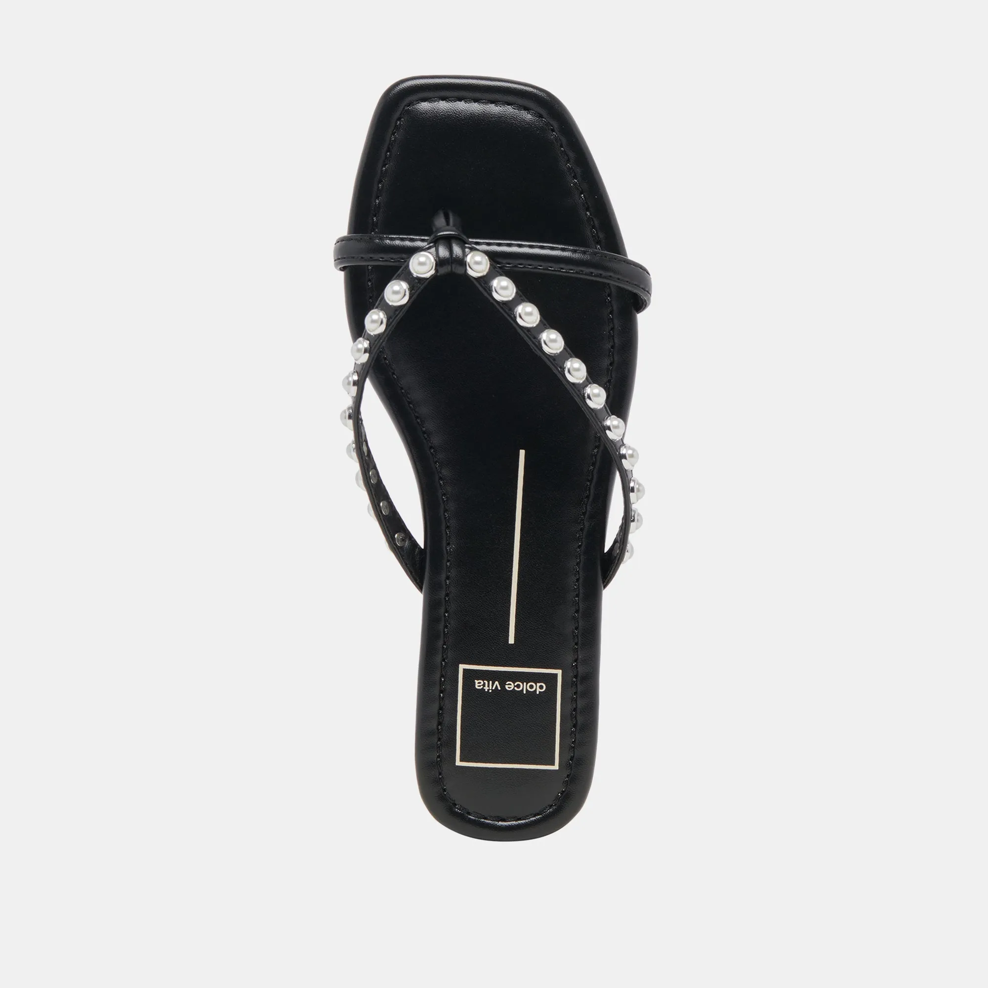 LUCCA PEARL SANDALS BLACK PEARLS