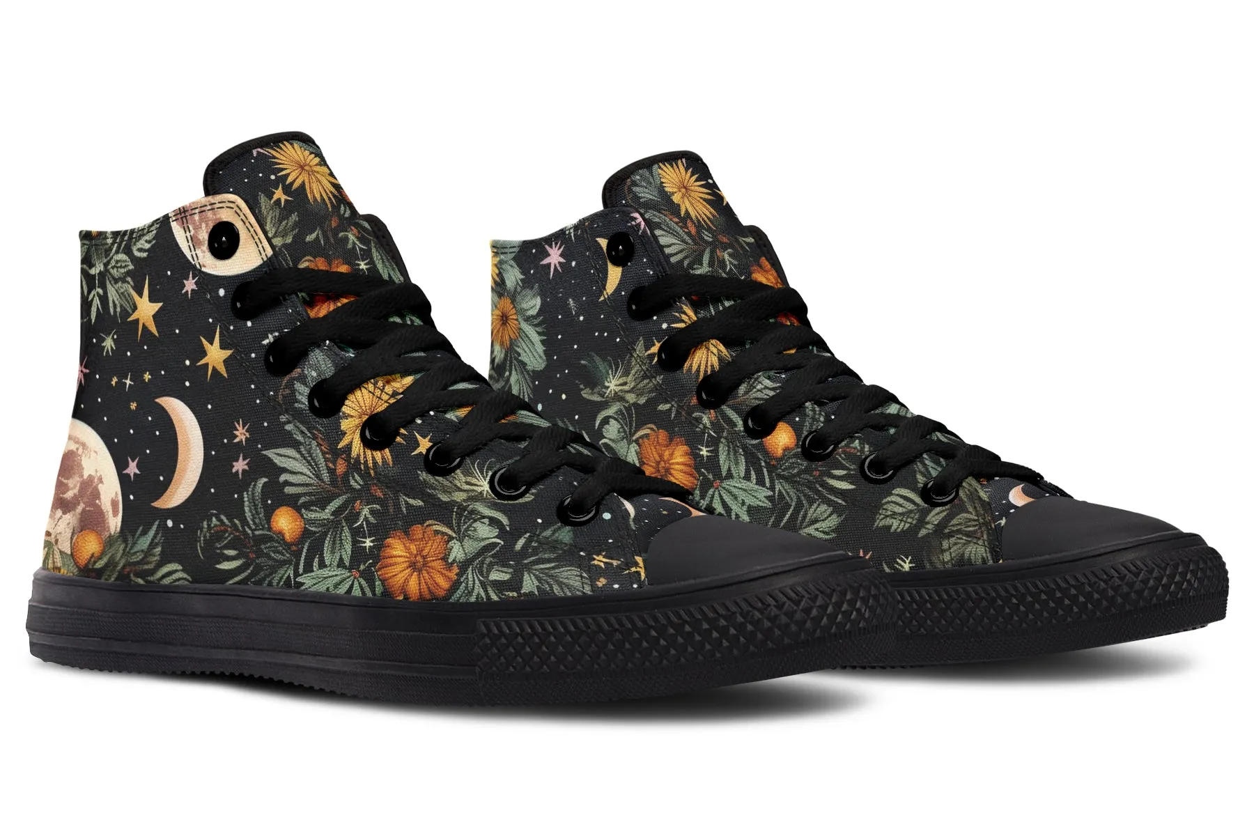 Lunar Meadow High Tops - Classic Premium Canvas Shoes with Comfortable and Durable Soles