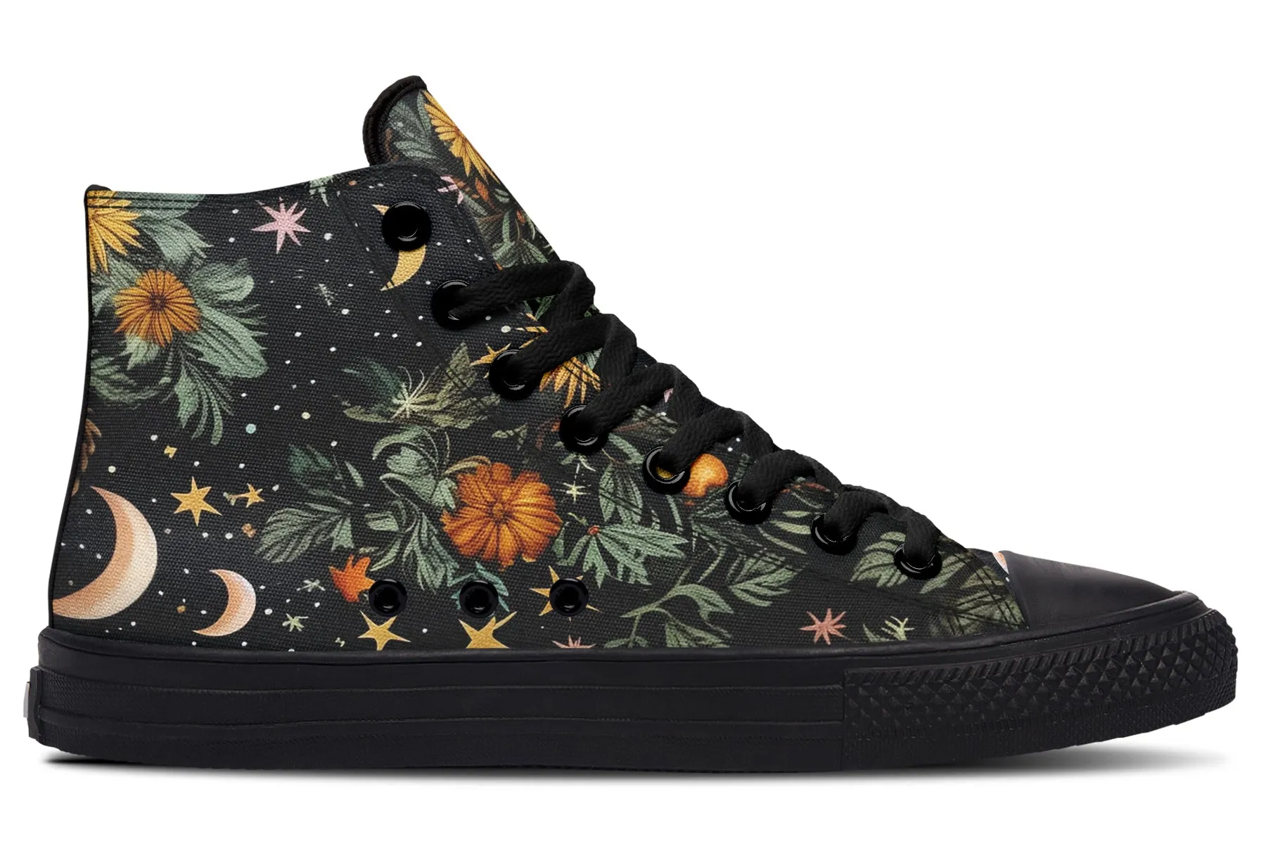 Lunar Meadow High Tops - Classic Premium Canvas Shoes with Comfortable and Durable Soles