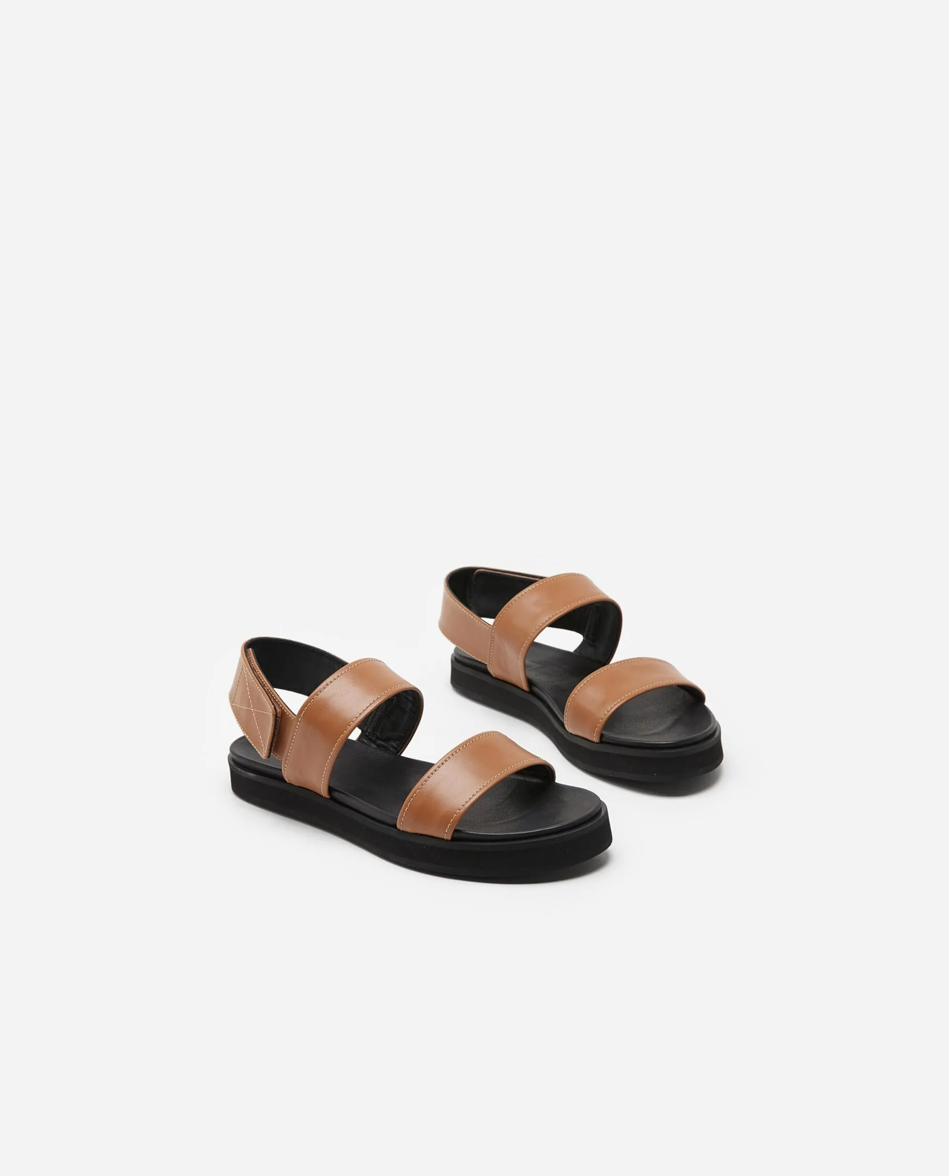 Lynn Cognac Leather Sandals