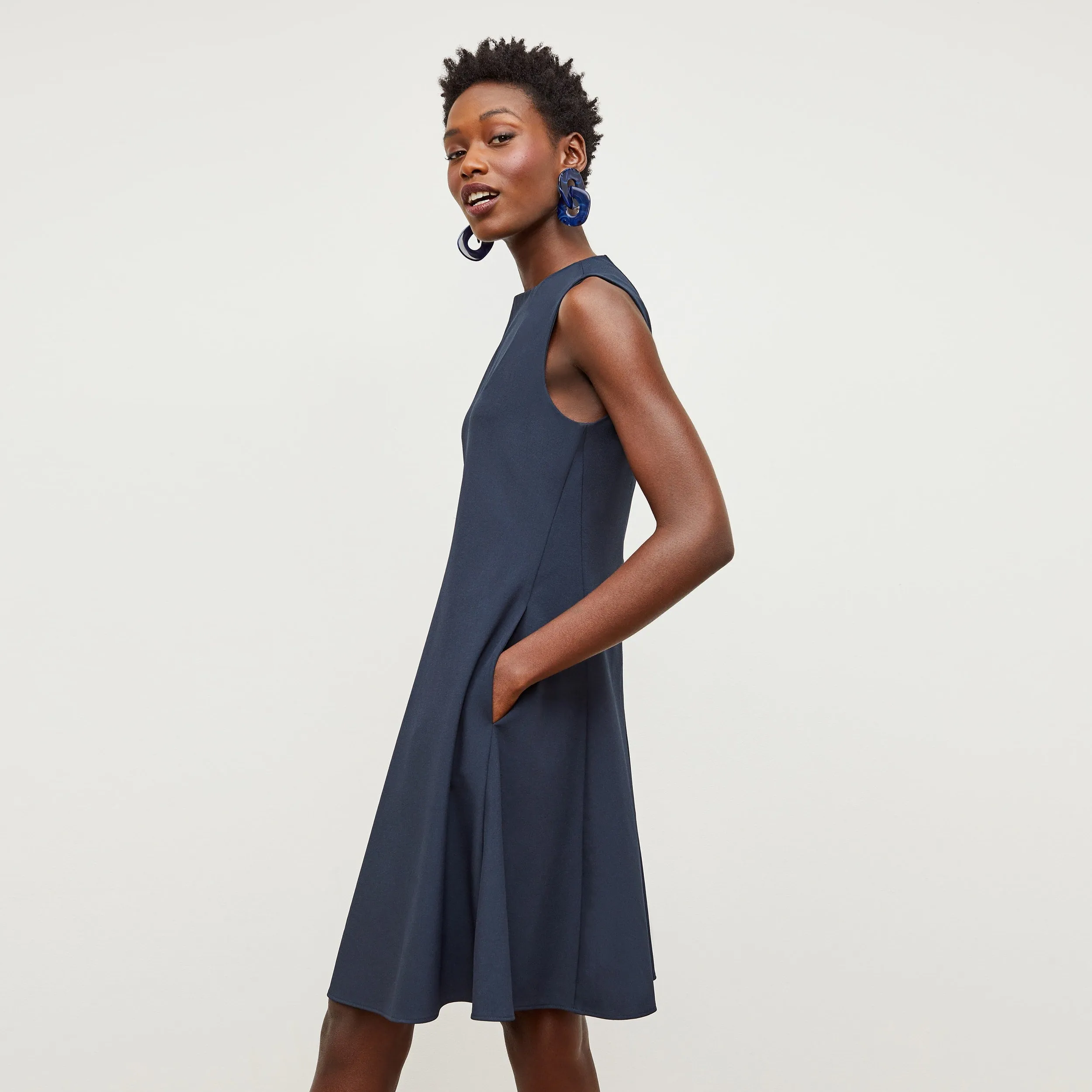 Malala 1.0 Dress - Recycled WonderTex :: Midnight