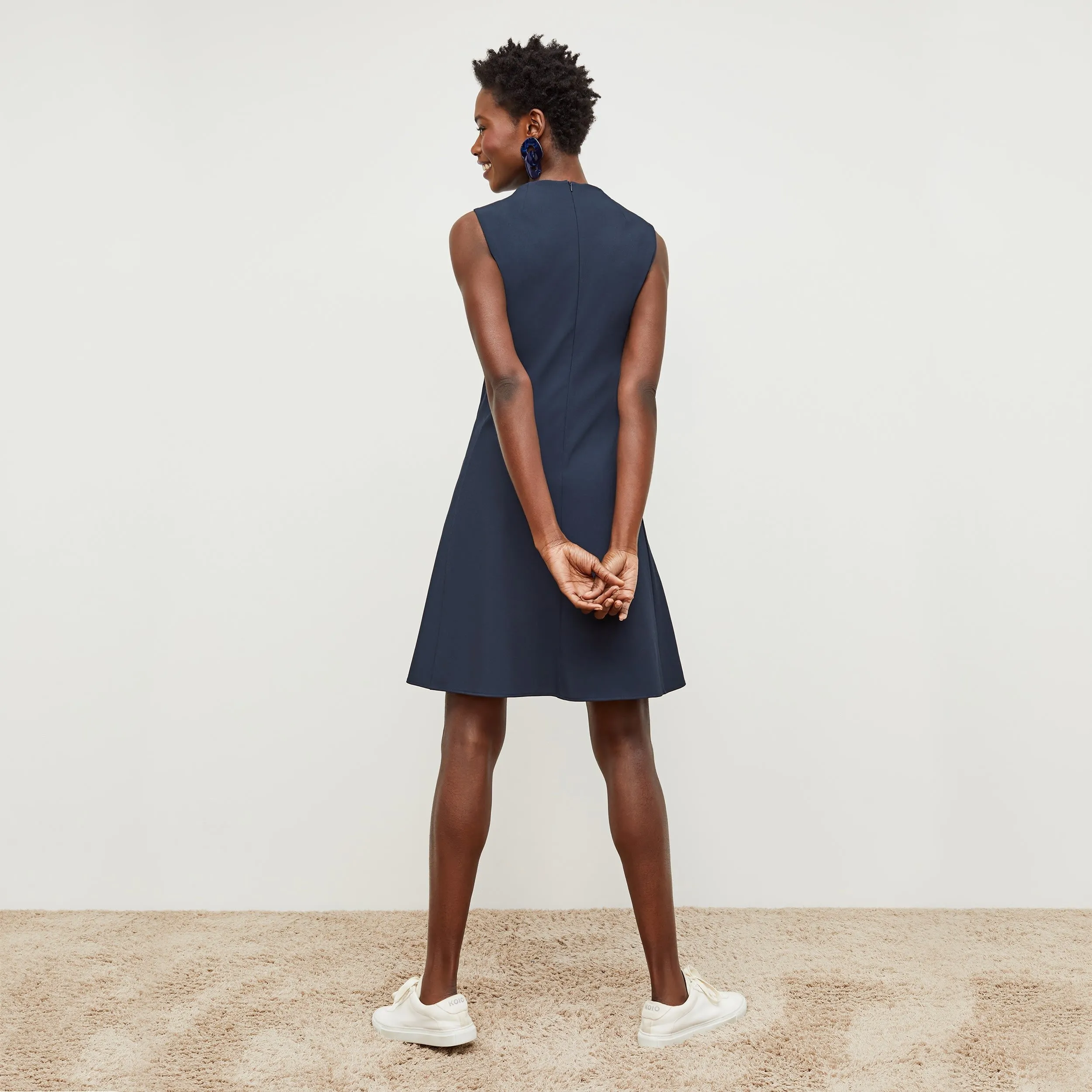 Malala Dress - Recycled WonderTex :: Dark Navy