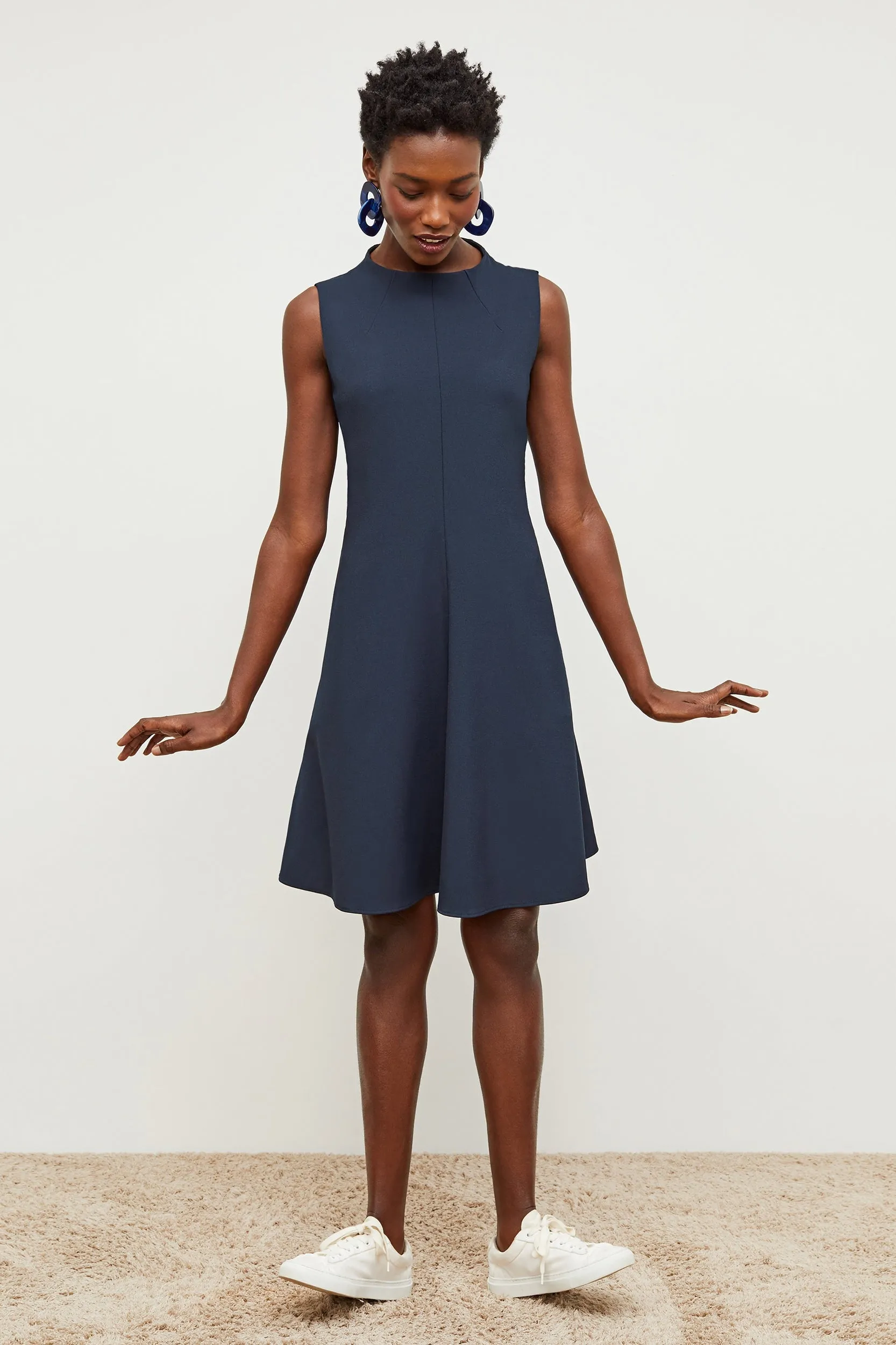 Malala Dress - Recycled WonderTex :: Dark Navy