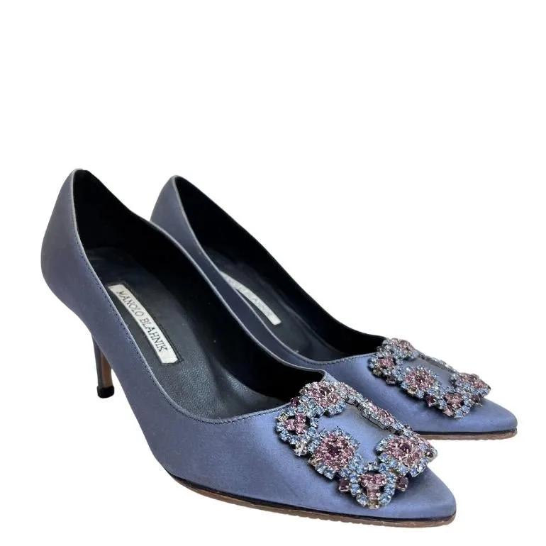 Manolo Blahnik Hangisi Jewelled Pumps