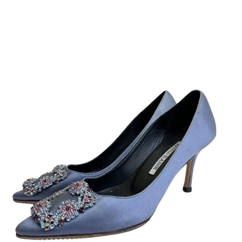 Manolo Blahnik Hangisi Jewelled Pumps