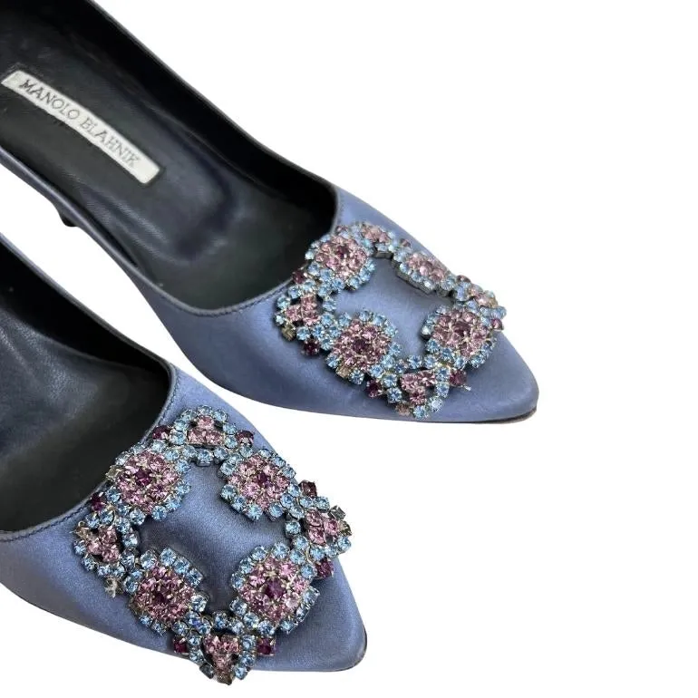 Manolo Blahnik Hangisi Jewelled Pumps