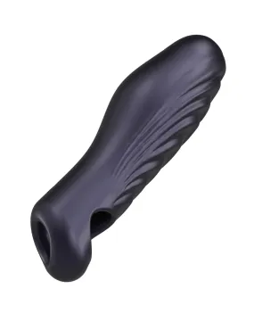 Manwan RYZER Enhanced Pleasure Penis Sleeve - Luxurious Black Plum Design