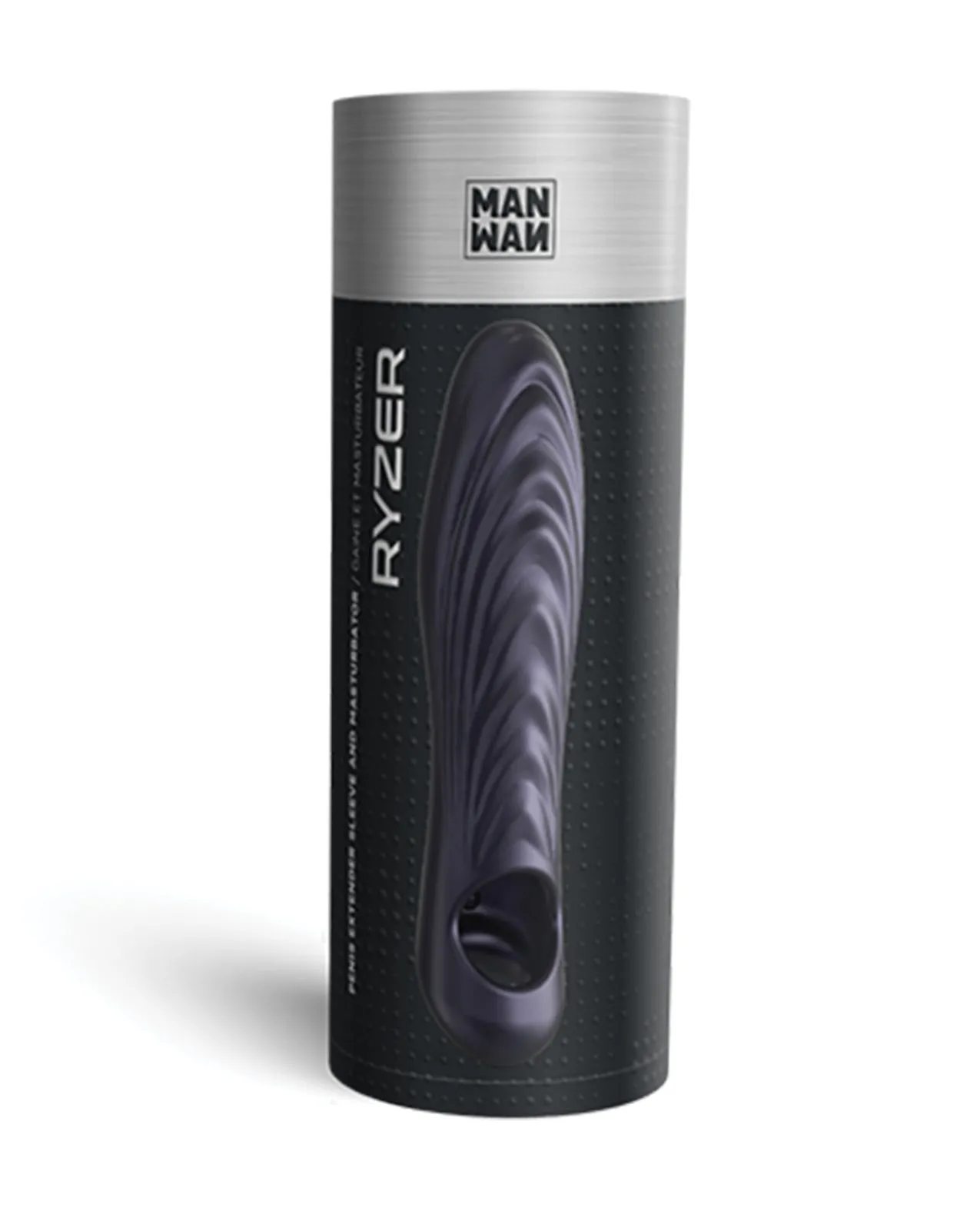 Manwan RYZER Enhanced Pleasure Penis Sleeve - Luxurious Black Plum Design