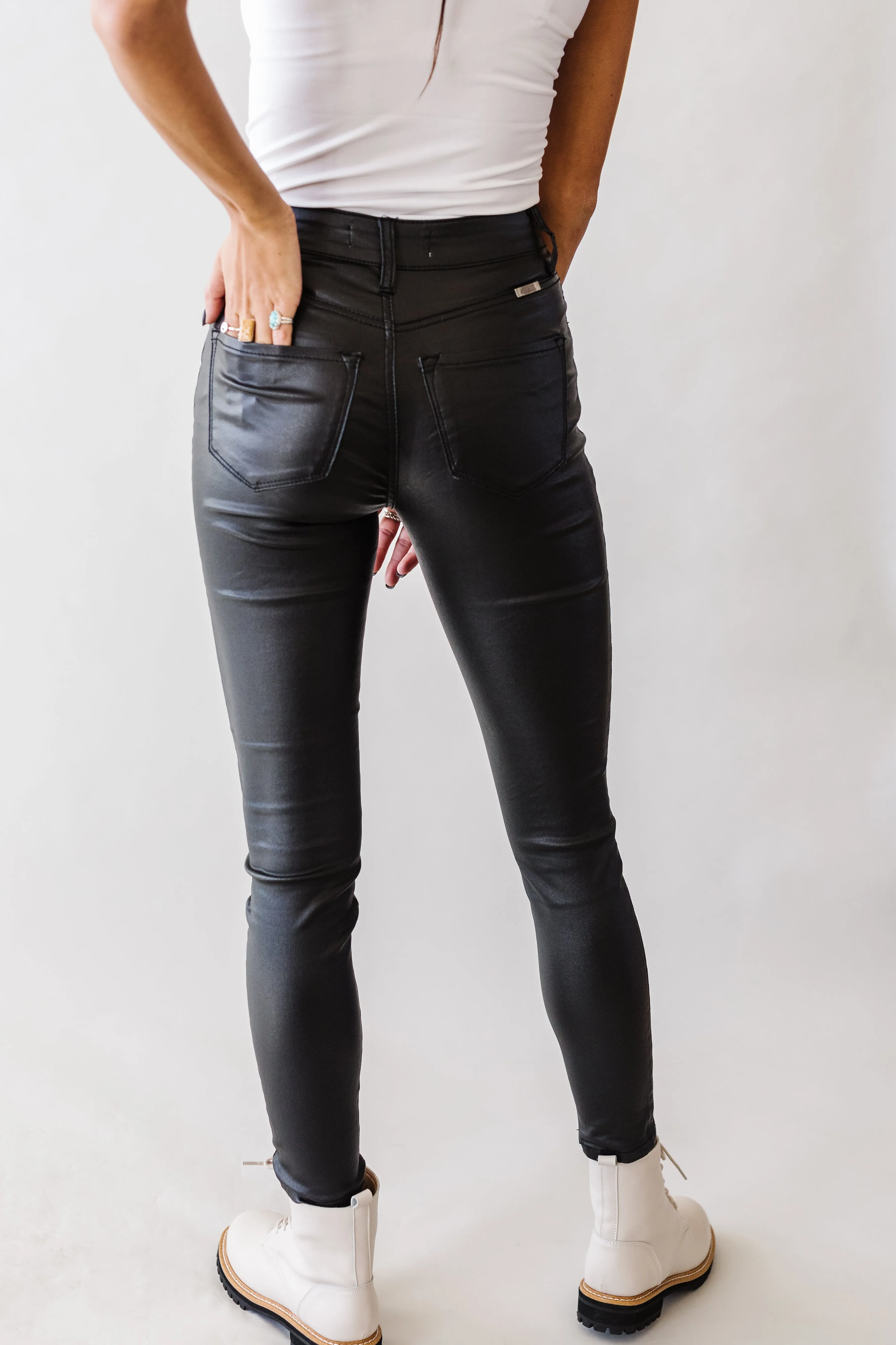 Melea High Rise Leather Skinnies