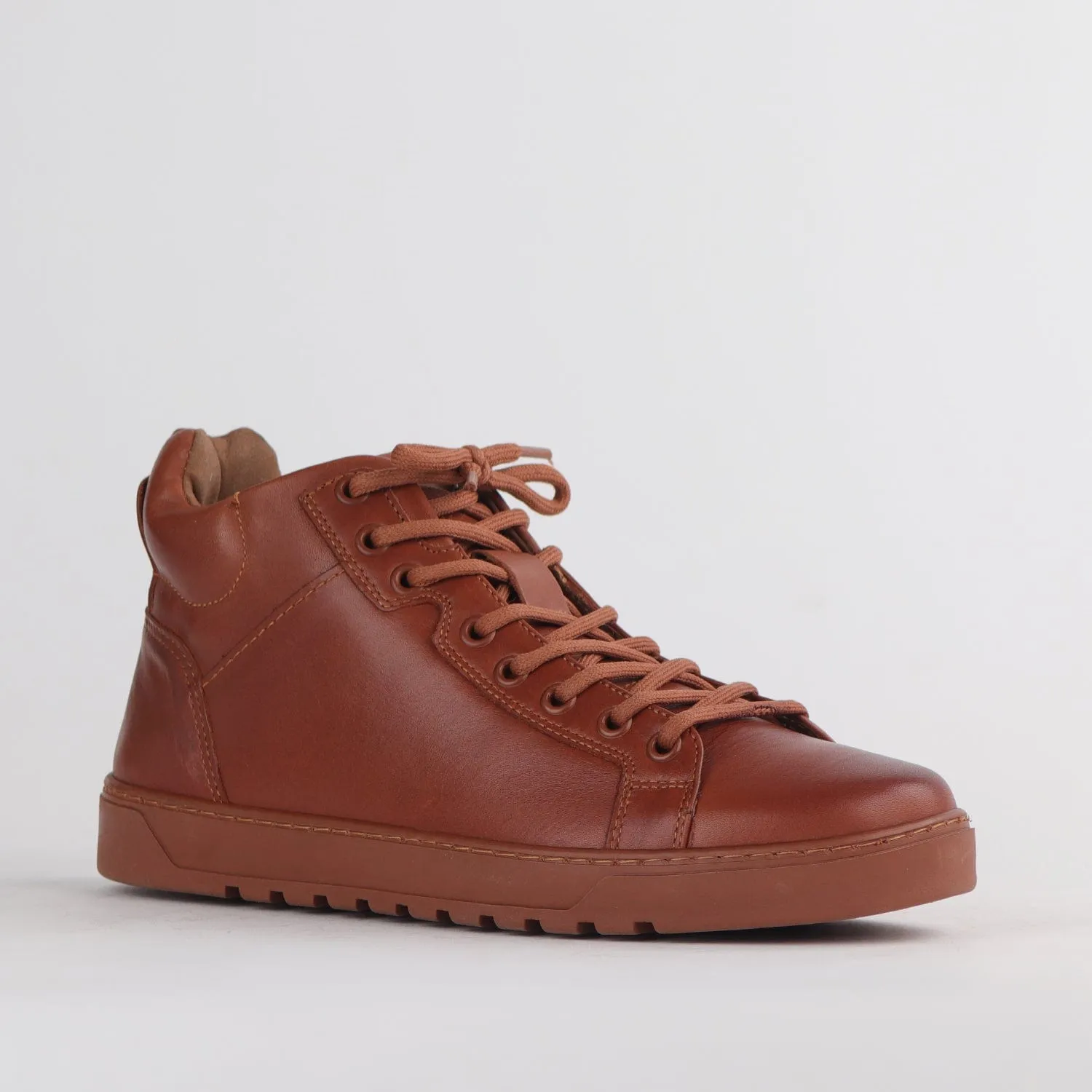 Men's High-top Sneaker with Removable Footbed in Chestnut - 12744