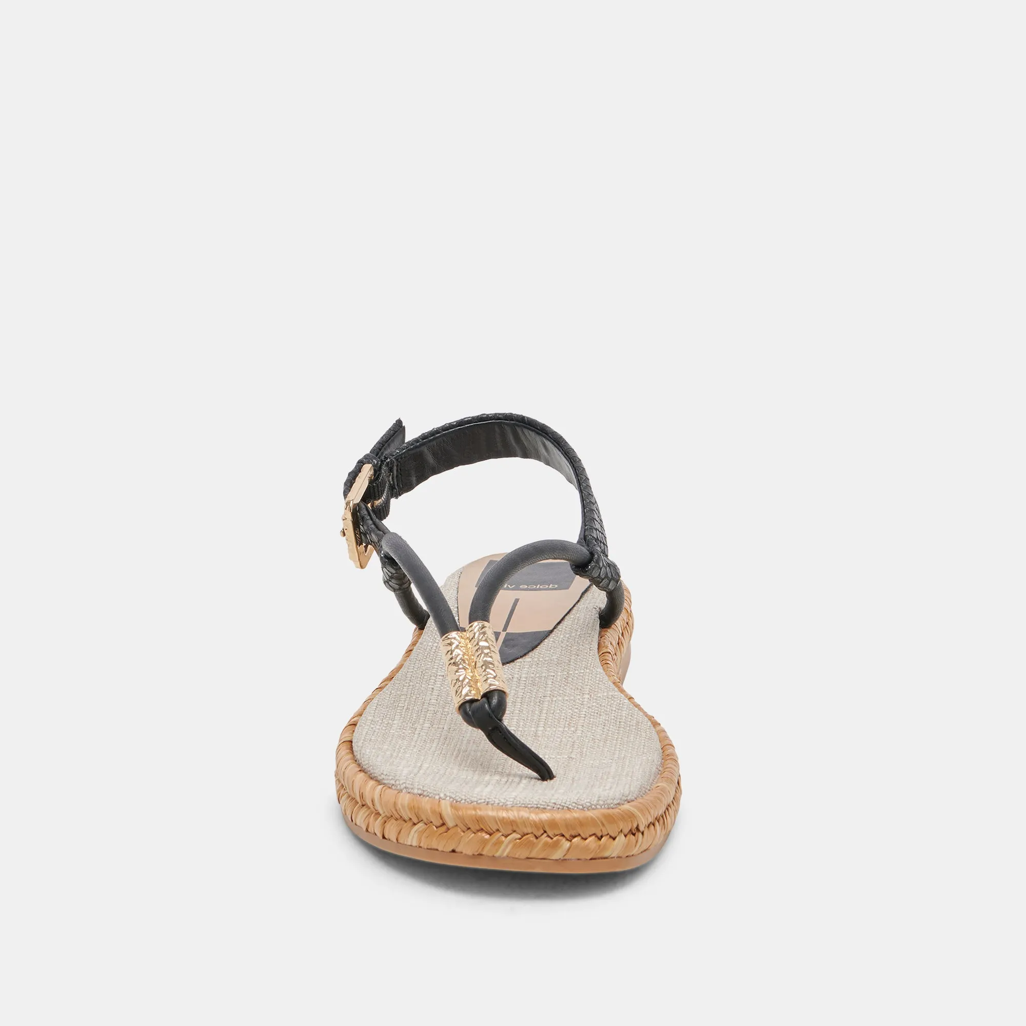 MERYL SANDALS BLACK LEATHER